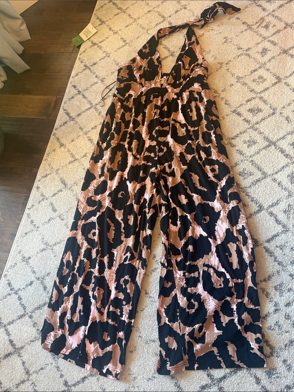 Leopard Print Wide-Leg Jumpsuit